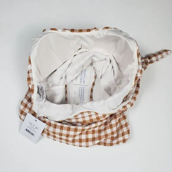 Andie Swim The Mandalay One Piece Women's Size XS Gingham Sparrow Seersucker NWT - Picture 12 of 16